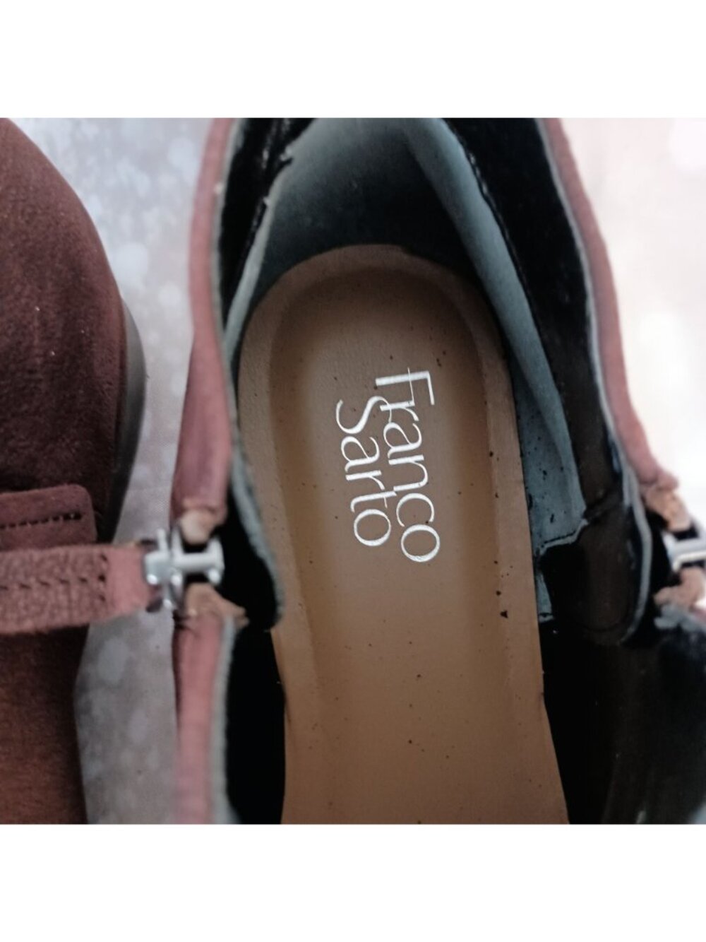 Franco Sarto Kingston Bootie Burgundy Suede Ankle Boots Women Size 10 - Picture 11 of 11